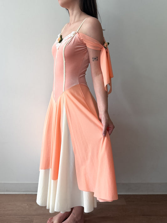 1990s Vintage Princess Peach Fairy Renaissance Faire Costume Dress