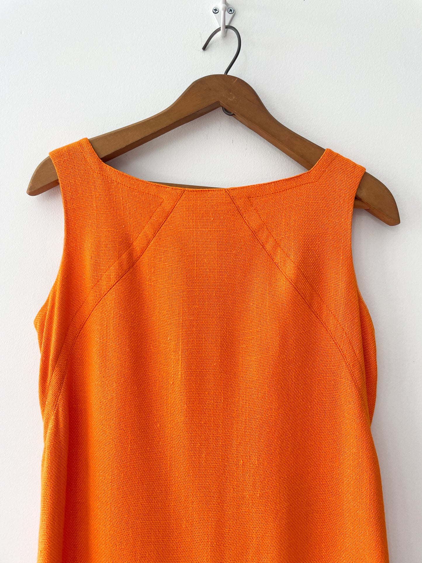 1960s Vintage Mod Orange Dress & Jacket Set