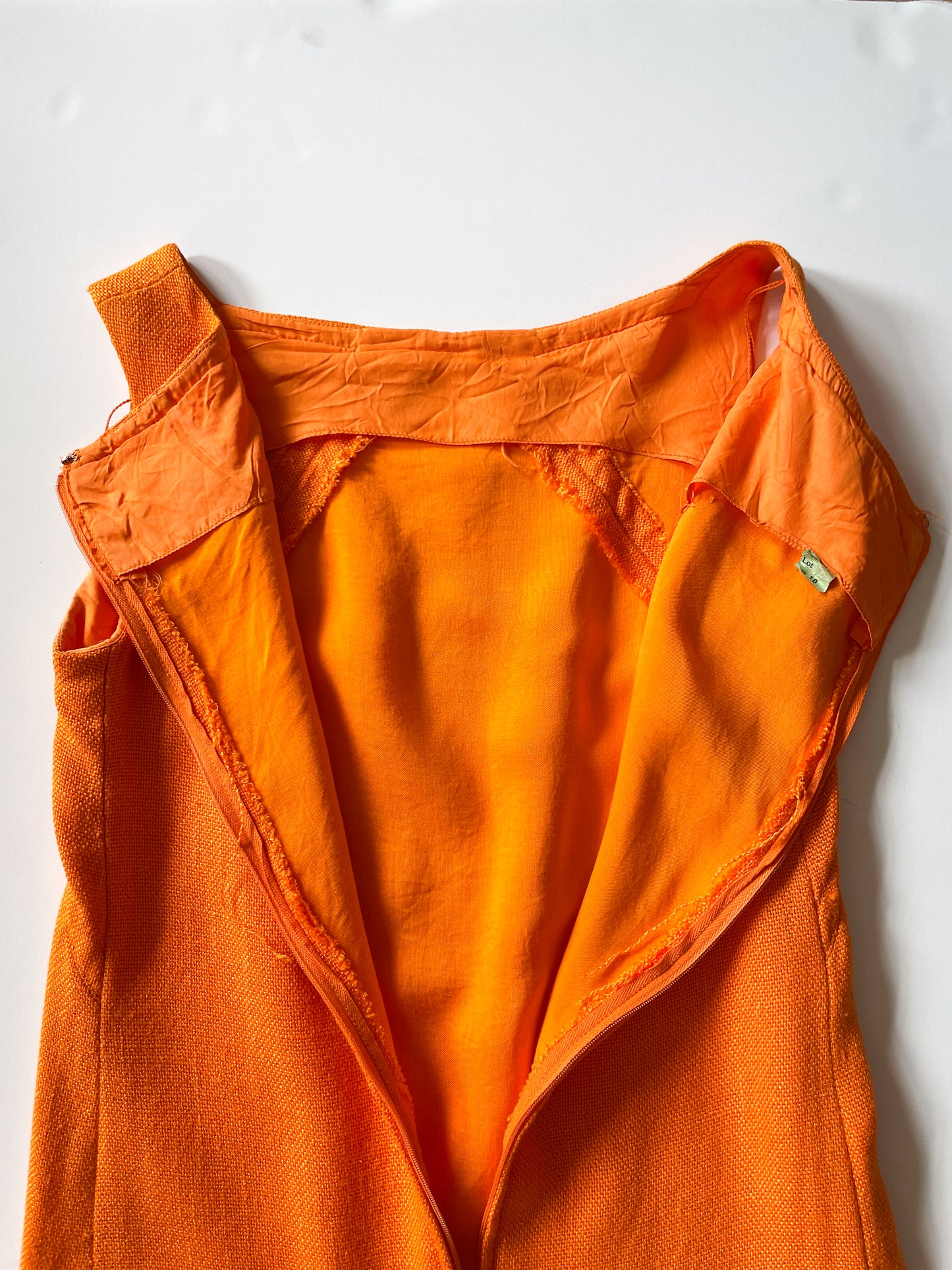 1960s Vintage Mod Orange Dress & Jacket Set