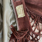 1970s Vintage Dark Suede Fringe Jacket