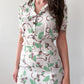 1940s Vintage Pineapple Novelty Print Rayon Day Dress