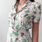 1940s Vintage Pineapple Novelty Print Rayon Day Dress