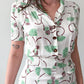 1940s Vintage Pineapple Novelty Print Rayon Day Dress