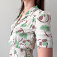 1940s Vintage Pineapple Novelty Print Rayon Day Dress