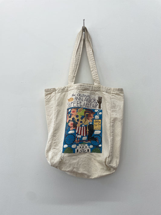 2003 Ann Arbor Street Art Fair by Chris Lee Roberts-Antieau Canvas Tote Bag Y2K 2000s