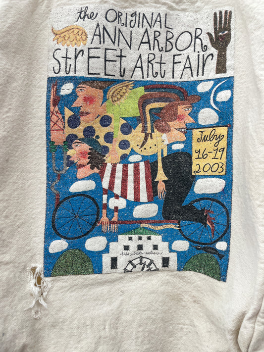 2003 Ann Arbor Street Art Fair by Chris Lee Roberts-Antieau Canvas Tote Bag Y2K 2000s