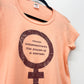 1970s Vintage "Never Underestimate The Power Of A Woman" Feminist Tee Shirt