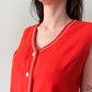 1960s Vintage Cherry Red Mod Peekaboo Mini Dress with Built in Shorts