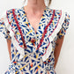 1930s Vintage Sheer Floral Flutter Sleeve Dress by Vanity Fair