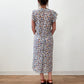 1930s Vintage Sheer Floral Flutter Sleeve Dress by Vanity Fair
