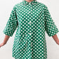 1950s Vintage Green Polka Dot Cotton 3 Piece Pajama Sleep Set