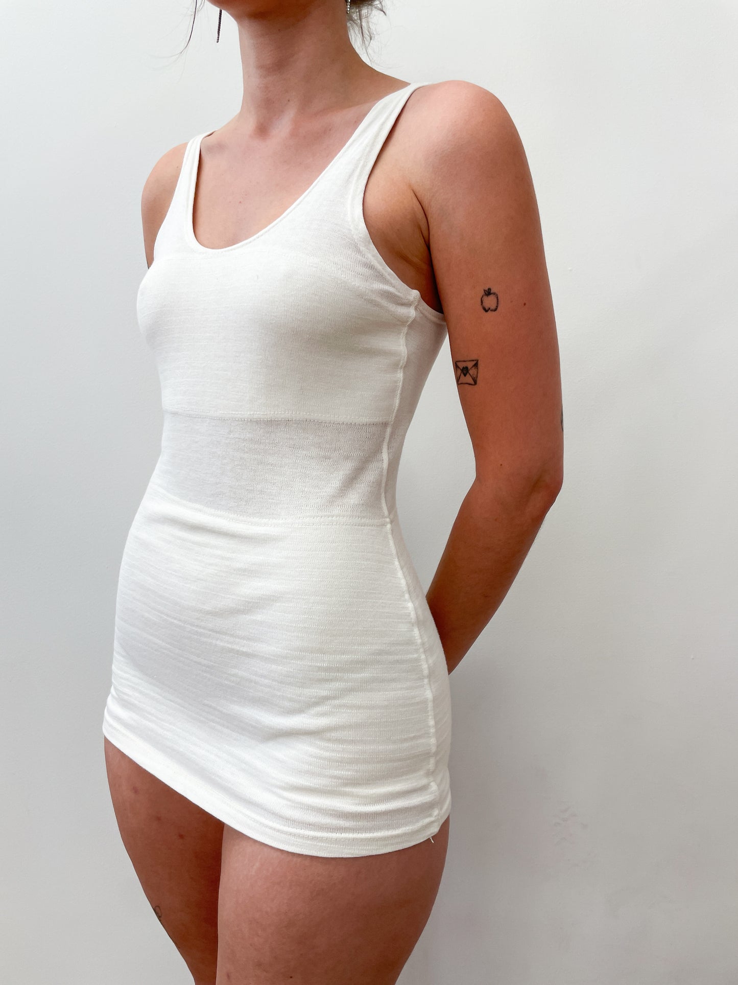 1920s - 1930s Vintage Aldrich & Aldrich Chicago White Cotton Swim Gym Suit