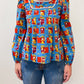 1970s Vintage Children In Windows Storybook Illustrations Novelty Blouse Top