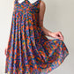 1960s Vintage Mod Pleated Paisley Peter Pan Collar Mini Dress