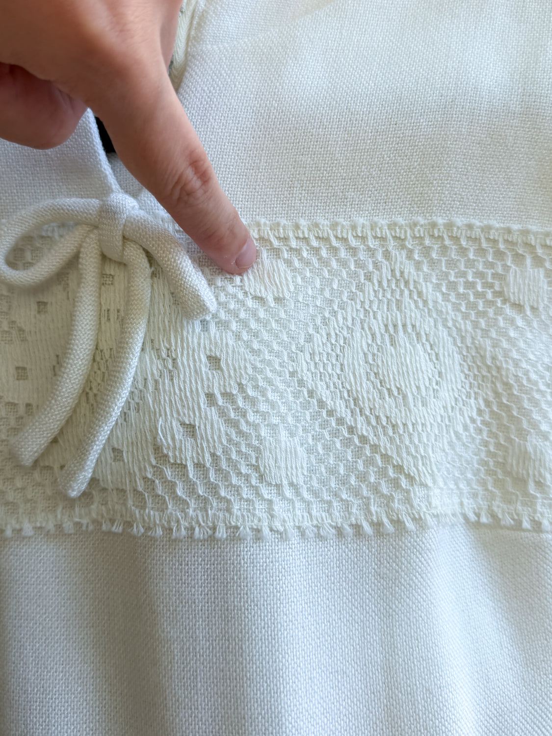 1960s Vintage White Tiered Lace Mini Bride Dress