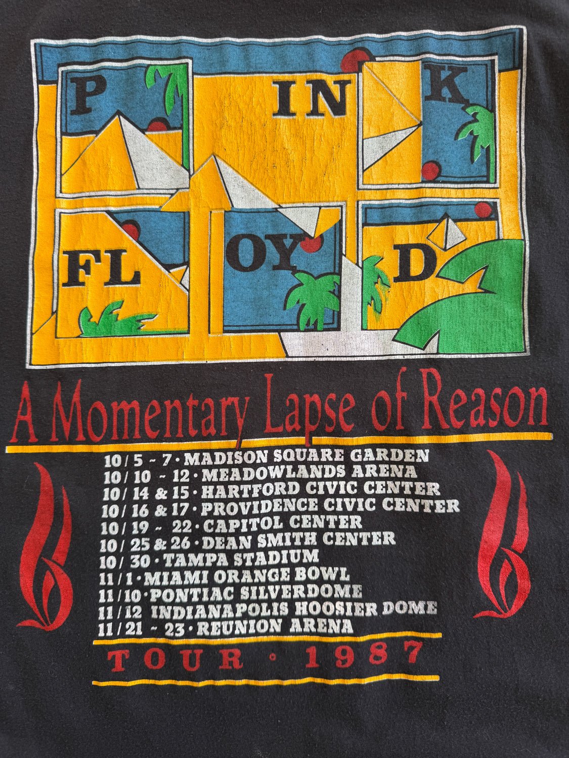 1980s Pink Floyd Momentary Lapse of Reason Concert Tour Tee 1987