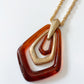 1970s Vintage Avon Tortoiseshell & Gold Toned Statment Necklace