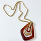 1970s Vintage Avon Tortoiseshell & Gold Toned Statment Necklace