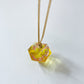 1970s Vintage Yellow & Orange Gems Necklaces