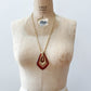 1970s Vintage Avon Tortoiseshell & Gold Toned Statment Necklace