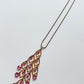 1970s Vintage Pink Rhinestone Disco Statement Necklace
