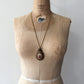 1980s Vintage Pink Floral Painted Enamel Locket Necklace