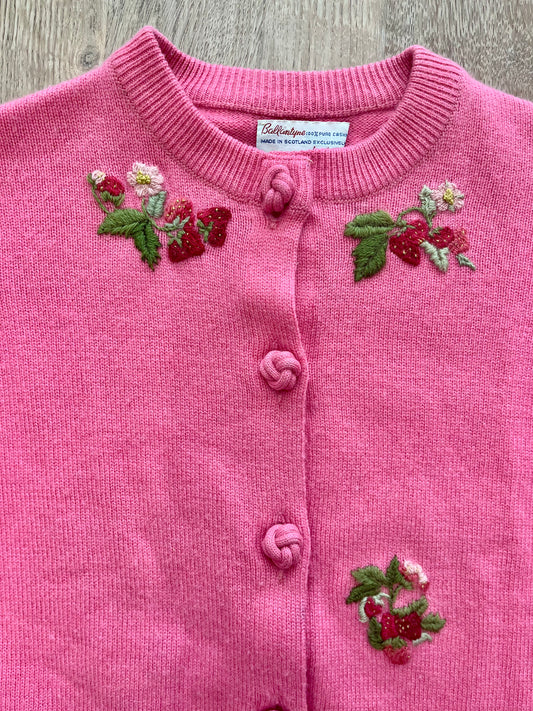 1950s Vintage Ballantyne For Lord and Taylor 100% Pure Cashmere Hand-Embroidered Cardigan Sweater