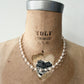 1990s Vintage Pearls & Glass Teardrop Necklace