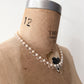1990s Vintage Pearls & Glass Teardrop Necklace