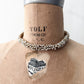 1950s Vintage Woven White and Bronze Beaded Choker