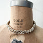 1950s Vintage Woven White and Bronze Beaded Choker