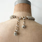 1950s Vintage Woven White and Bronze Beaded Choker