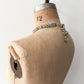 1950s Vintage Woven White and Bronze Beaded Choker