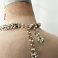 1950s Vintage Woven White and Bronze Beaded Choker