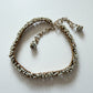 1950s Vintage Woven White and Bronze Beaded Choker
