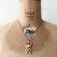 1970s Vintage Gold Rhinestone Little Baby Frog Necklace