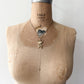 1970s Vintage Gold Rhinestone Little Baby Frog Necklace