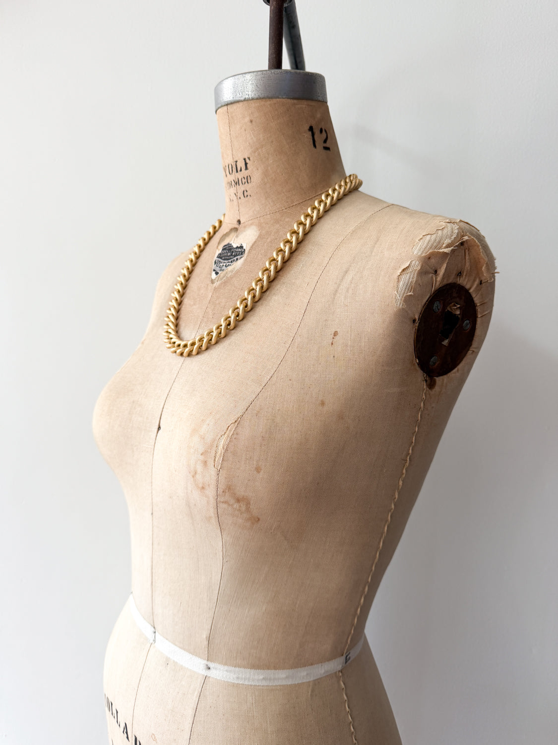 1980s Vintage Gold-Toned Big Chunky Chain Necklace