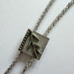 1970s Vintage Silver-Toned Metallic Leaf Vine Bolo Tie