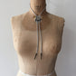 1970s Vintage Silver-Toned Metallic Leaf Vine Bolo Tie