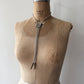 1970s Vintage Silver-Toned Metallic Leaf Vine Bolo Tie