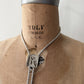 1970s Vintage Silver-Toned Metallic Leaf Vine Bolo Tie