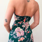1970s does 1940s Watercolor Floral Blossoms Dress and Matching Jacket Set