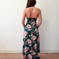1970s does 1940s Watercolor Floral Blossoms Dress and Matching Jacket Set