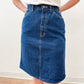 1980's Vintage Oscar de la Renta Jean Skirt