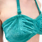 1950's Vintage Aqua High Waist Halter Pinup Bikini Swimsuit
