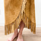 1980's Vintage Suede Fringe Wrap Skirt