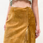 1980's Vintage Suede Fringe Wrap Skirt