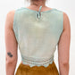 1970's Vintage Pastel Dyed Gauze Crochet Crop Top