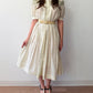 1950s Vintage Mary's Birthday Yellow Tiny Floral Dress 1958